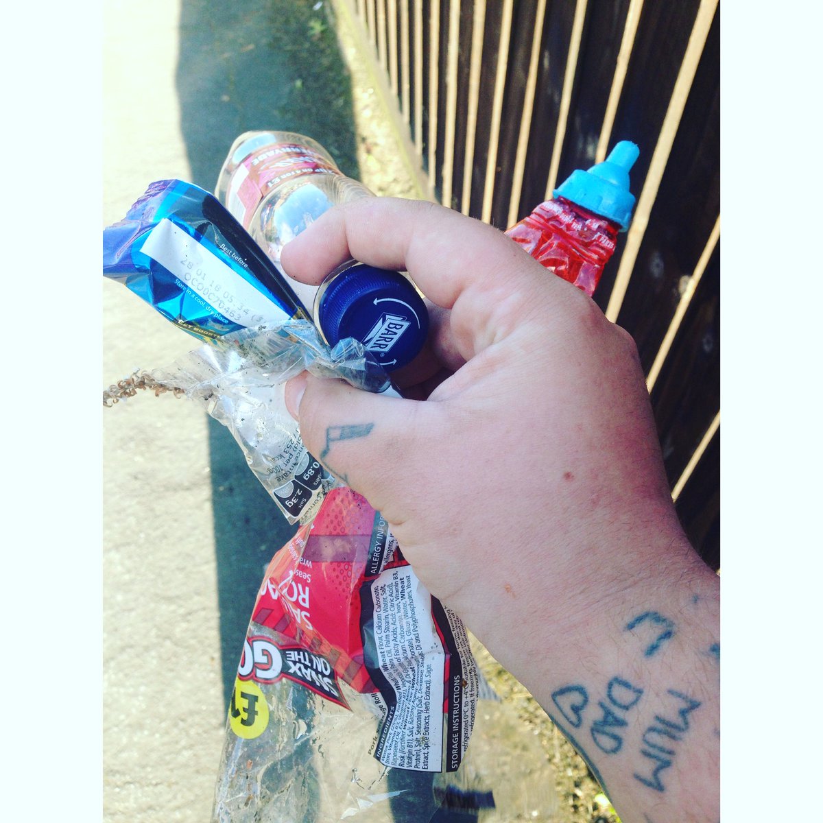 Kaiasaur3's tweet photo. Collected all of this crap from only my own street. People are shit. ๐#cleanupyourstuff https://t.co/xxpDCqD05q
