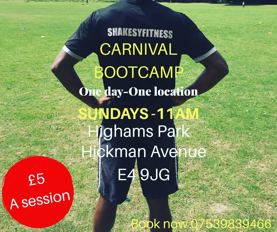ShakesRicky's tweet photo. Been away these last couple of weeks my apologies. Back on Shakesyfitness pre carnival bootcamps this Sunday 11am. More info plz contact me. https://t.co/9dpCrvhWeC