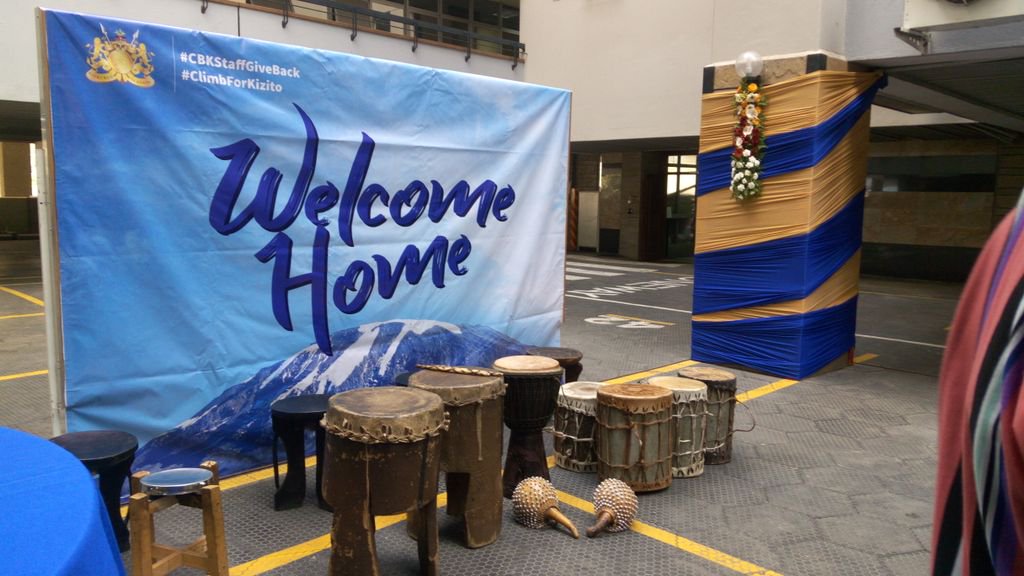 CBKKenya's tweet photo. @CBKKenya staff return home after days hiking Mt. Kilimanjaro
#KilimanjaroChallenge #CBKGiveBack #RootsOfAfrica #ClimbForKizito https://t.co/IJp5Dufb3Z