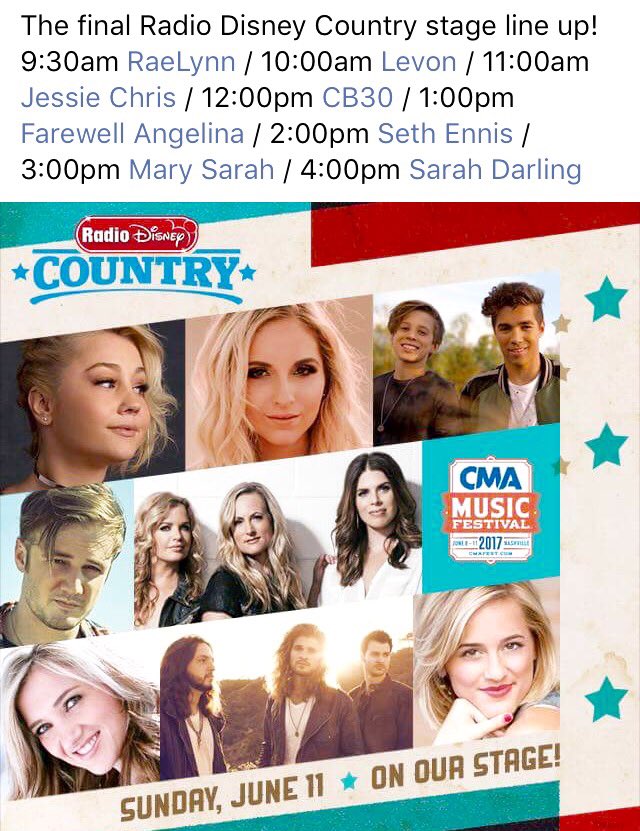 Today @ 1pm!  @radiodisney #CMAFEST2017 #womenincountry #harmonyband