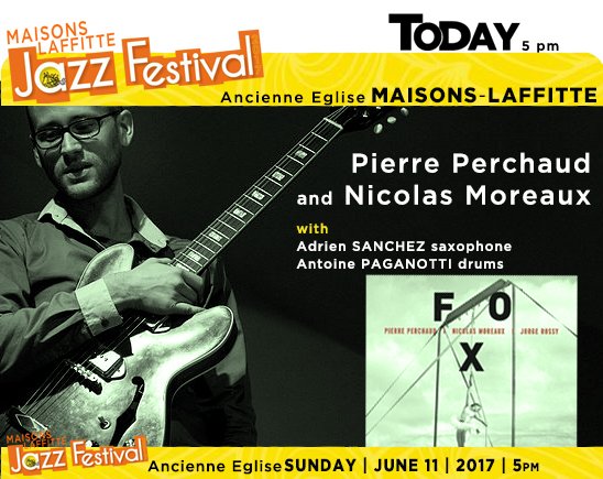 jazzsharing's tweet photo. →@MLJazzFestival #MaisonsLaffitte
#PierrePerchaud and #NicolasMoreaux 4tet "FOX"
→https://t.co/CGvJbl7iUS
TODAY 5pm
→https://t.co/pLfe9qVxsM https://t.co/wi9hfVlJnS