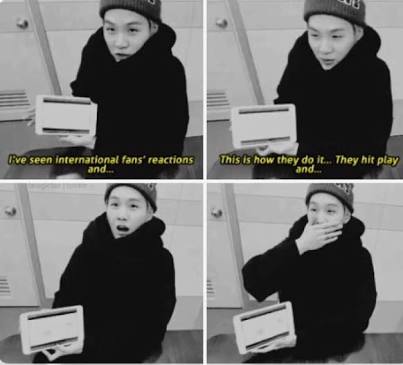 KookieMonSuga's tweet photo. Yoongi roasting all of us so accurately 😂 #YoongiDay #BTSWeek2017 https://t.co/yMZuc3KKPV