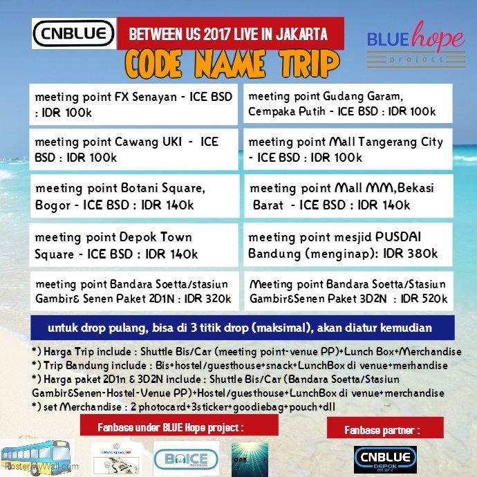 CNBYonghwa_ID's tweet photo. [BLUE HOPE]
Project Trip &amp; Open Donasi.
Bagi teman2 yg ingin ikut trip kami silahkan isi form ini 👇
https://t.co/a7cDd0wApG
#BUJKT2017 https://t.co/PUA8CPc13B