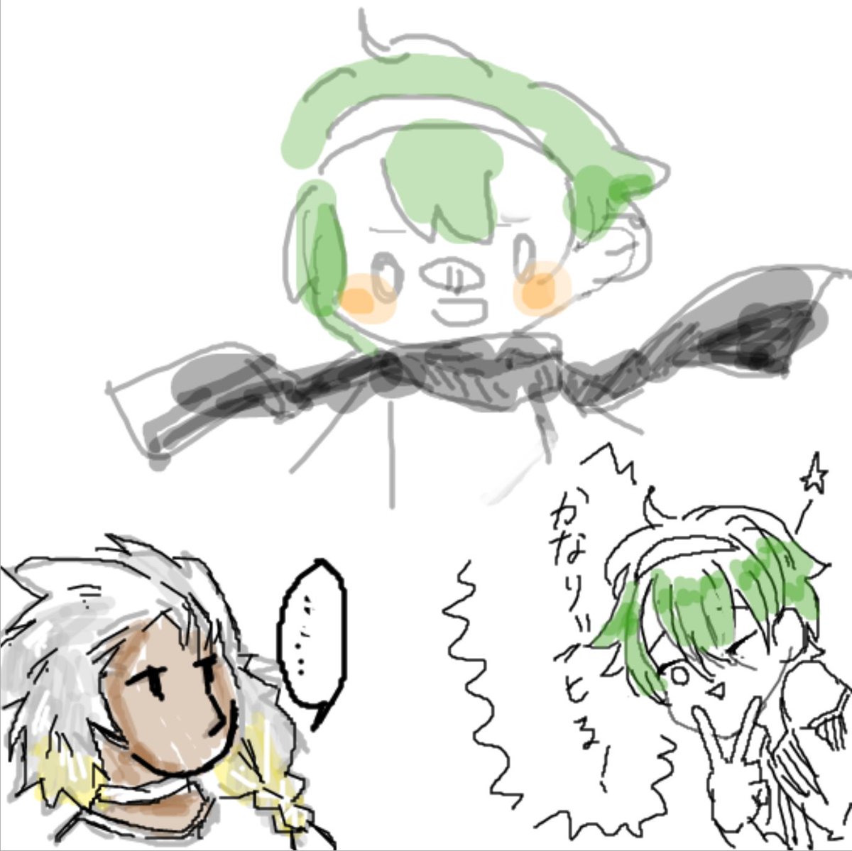 ピクトセンスの待ち時間で皆で絵茶みたいなことしてました(*'ω`*)
今回参加は私とヤナギさんむつきさん山上さん佐倉木さんあをいさんでした～ 