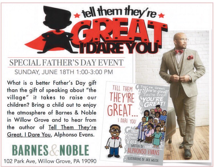MikaMichelle79's tweet photo. 🚨 Tell Them They're Great Alert 🚨 
Come join us as Author Alphonso Evans speaks to the power of the village #Barnes&amp;Noble #BlackAuthors https://t.co/42zSqCMq8E
