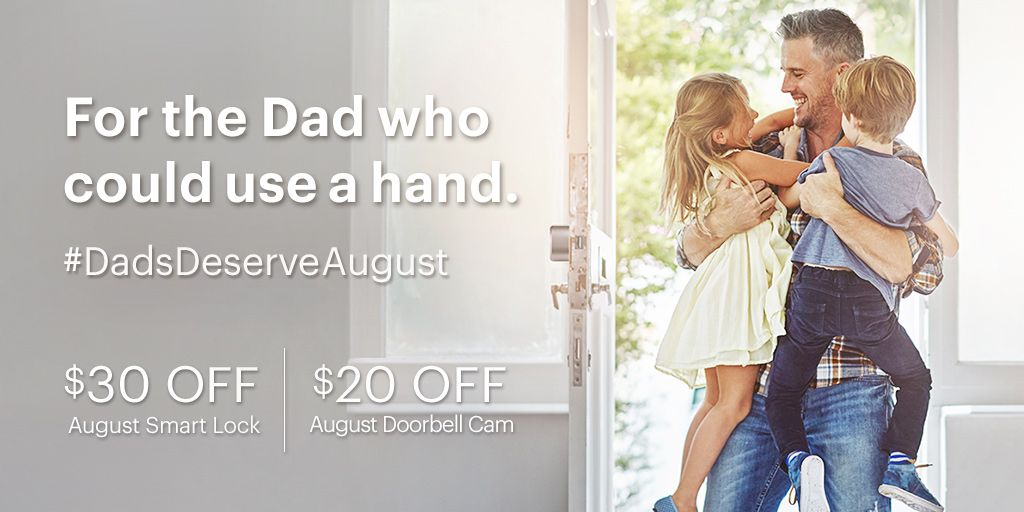AugustHomeInc's tweet photo. Save $30 off #AugustSmartLock and $20 off #DoorbellCam *https://t.co/Q8IKFxH2dG + select retailers, 6/11-18/17 https://t.co/HnDbnSyPlZ