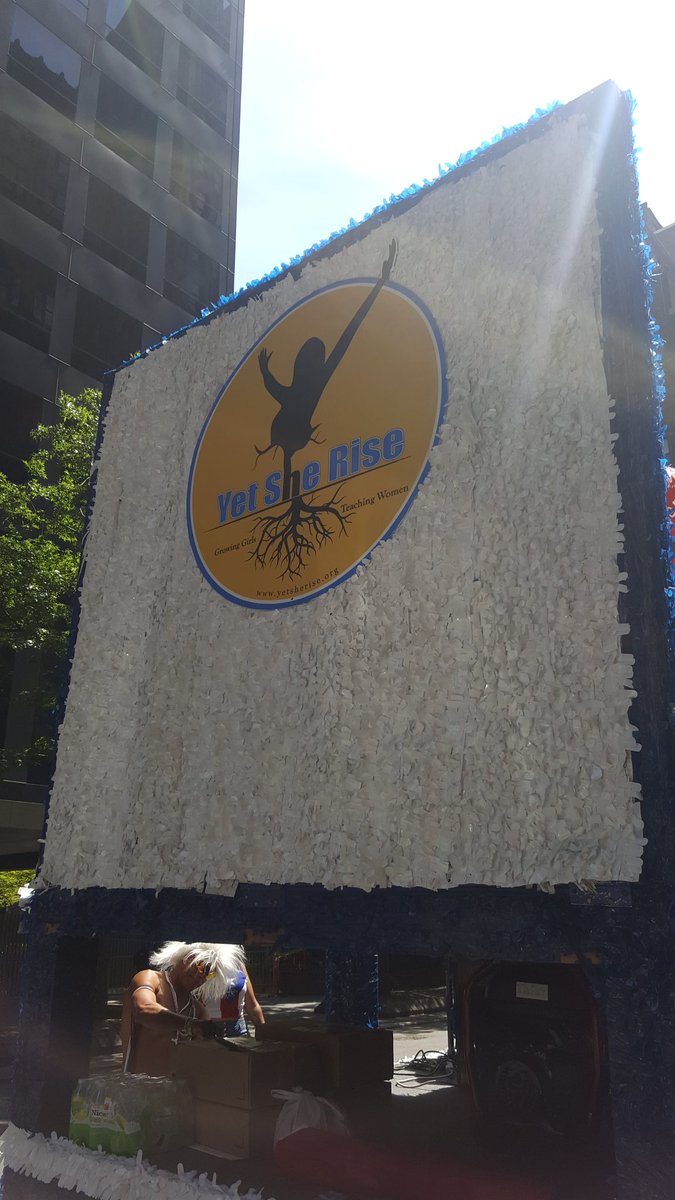 Walking in the Puerto Rican Day Parade with #yetsherise, an organization dedicated to fighting human trafficking in the Caribbean