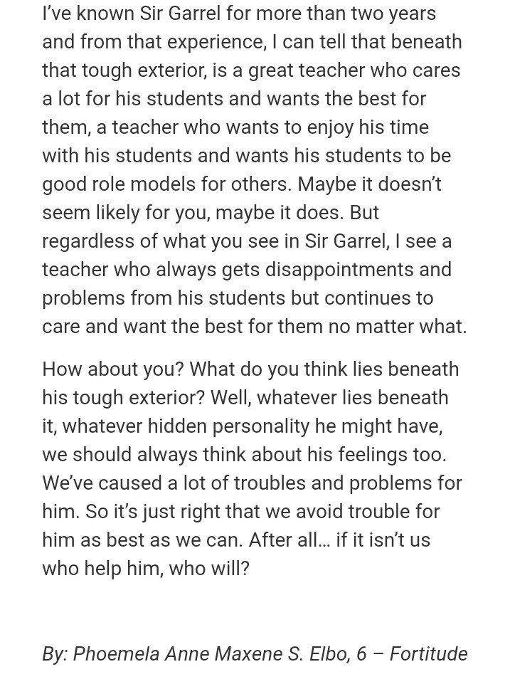 GARREL_V's tweet photo. "Beneath that Tough Exterior"

Being appreciated by your student is priceless. 😊😄😃😀😁

#teachergoals https://t.co/61OYGIgeZe
