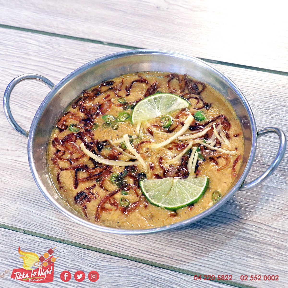 TikkaTonight's tweet photo. Our Shahi Haleem only AED12  and is available on both branches for #iftar or #suhoor home delivery is free. Call us today #TikkaTonight https://t.co/VUO4wl75iV