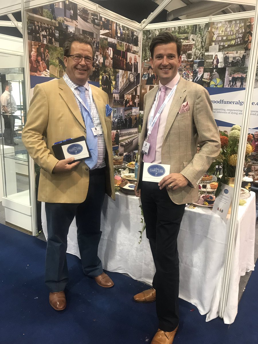 GreatFunerals's tweet photo. Our friends and GFG recommended FDs @AWLymn stop by for a slice of cake #GoodFuneralGuide #NFE2017 https://t.co/H75QHqjckj