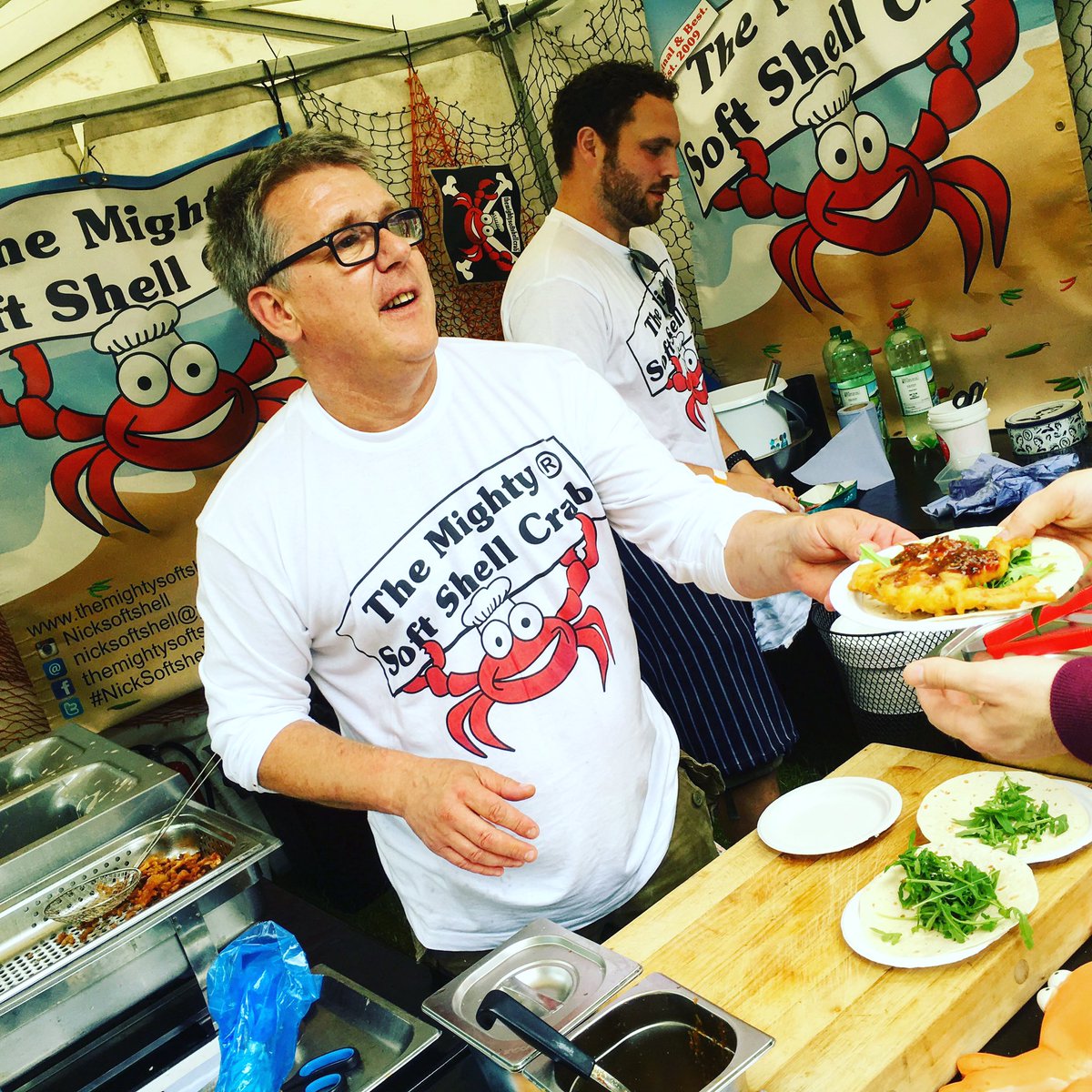 DeanJodeMMD's tweet photo. The Mighty Soft Shell Crab get my vote for the tasties food at the Food &amp; Drink Festival this year! Grab one now for only £5 👌#NickSoftShell https://t.co/Y7yPgZgwaa