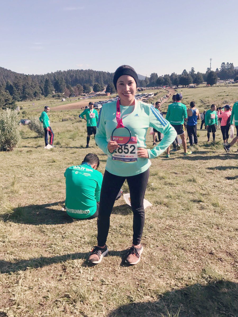 GladMayahua's tweet photo. Mi primer trail... Estuvo pesadito pero si se pudo!!! #SplitAdidas16K #WhyIRunMexico https://t.co/qaXdWlinG9
