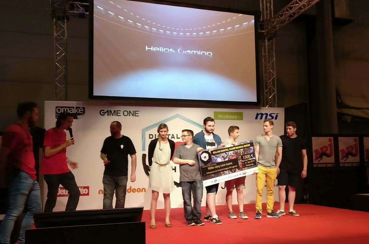 HeliosGamingFR's tweet photo. Félicitation à la nouvelle team championne #HeliosGaming: #TheNicestGuys #ElectroG qui a remporté le tournoi #LeagueOfLegends au #DGMS2017 ! https://t.co/VoNSg801gC