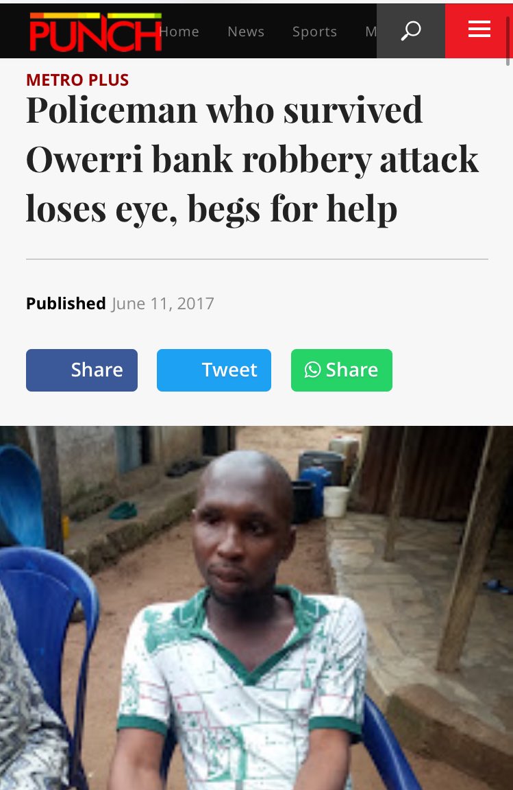 Tutsy22's tweet photo. Pls can u help me find D Policeman who survived the robbery @ZenithBank Owerri?

RT this tweet until someone connect me to him.

Thank you. https://t.co/T5w81aQJBq