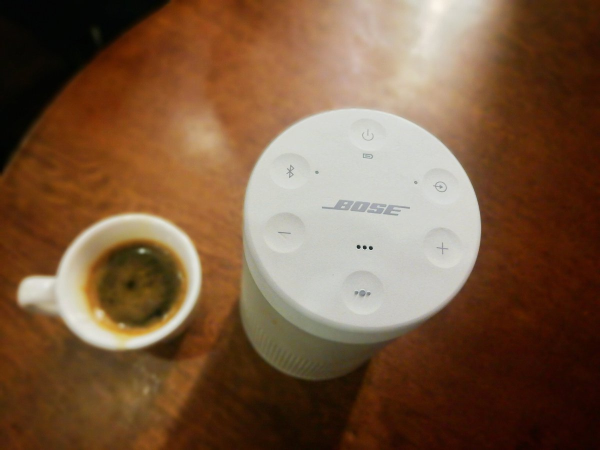 ExploreWithRoy's tweet photo. Some #espresso to go with the #BOSERevolve tonight. 😊❤
#SoundLinkRevolve #CafeCoffeeDay #coffeelove https://t.co/O98SoxGURK