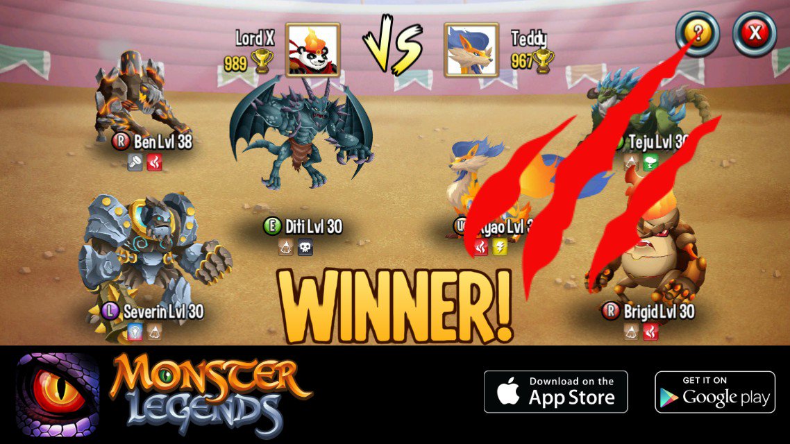 BrandonCWVlogs's tweet photo. I rule at the Monster Legends Arena! If you dare to challenge me, start collecting monsters! https://t.co/HJlNCMNxFP https://t.co/HptQngkgfQ
