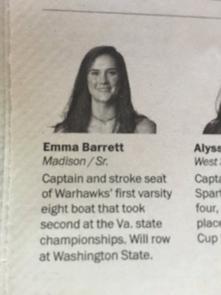 A big congratulations to our senior captain Emma Barrett on First Team All-Met!!!