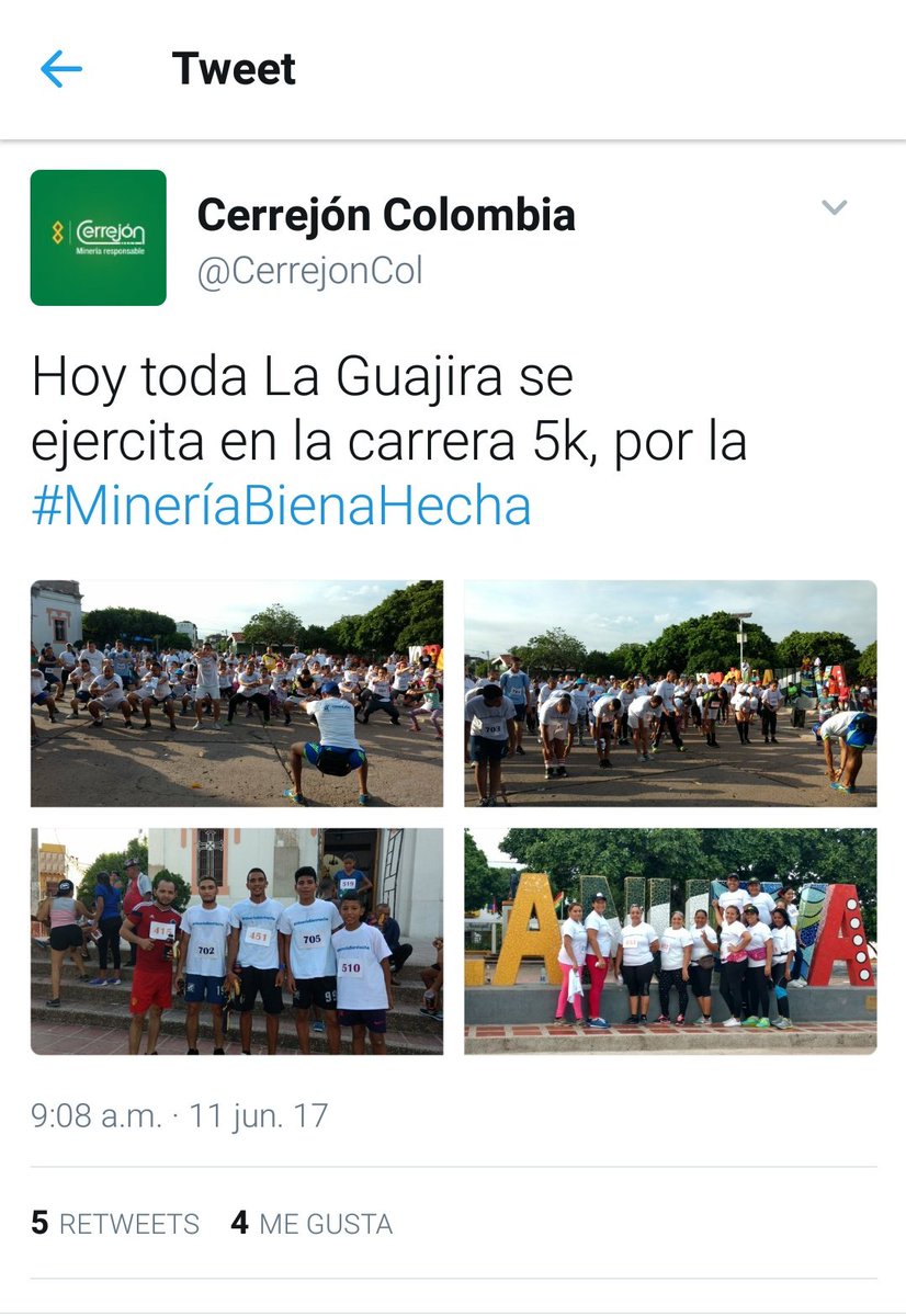 Haciendo carreras para intentar lavarse las manos, mientras La Guajira padece gran crisis social a causa del daño irreparable de la minería!