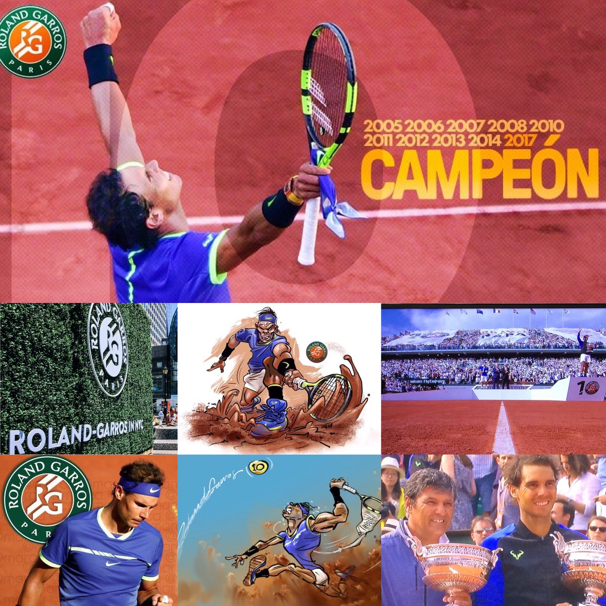 albertoalonsogv's tweet photo. Enhorabuena RAFA, es una maravilla verte jugar mejor año tras año. 10🏆RG. Todo es posible contigo. #10thRolandGarros #10RG #rafanadal https://t.co/ZjlFmyVYvj