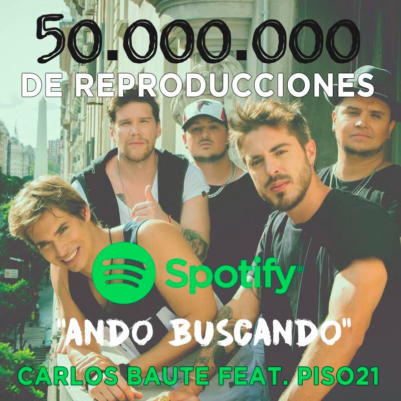 carlosbaute's tweet photo. Gracias por esos más de 50.000.000 de escuchas en @Spotify_LATAM en nuestro ANDO BUSCANDO feat @piso21music 

@SpotifySpain @SpotifyMexico https://t.co/AZ6YS68ktj