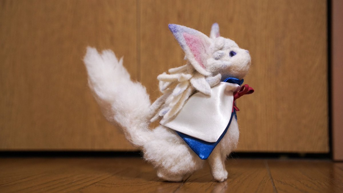 ntmiiii's tweet photo. 羊毛フェルトでフォウくん作った！かわいい！！やっとおわった！！！かわいい！！！！ #FGO手芸部 https://t.co/HWObHlbwD0