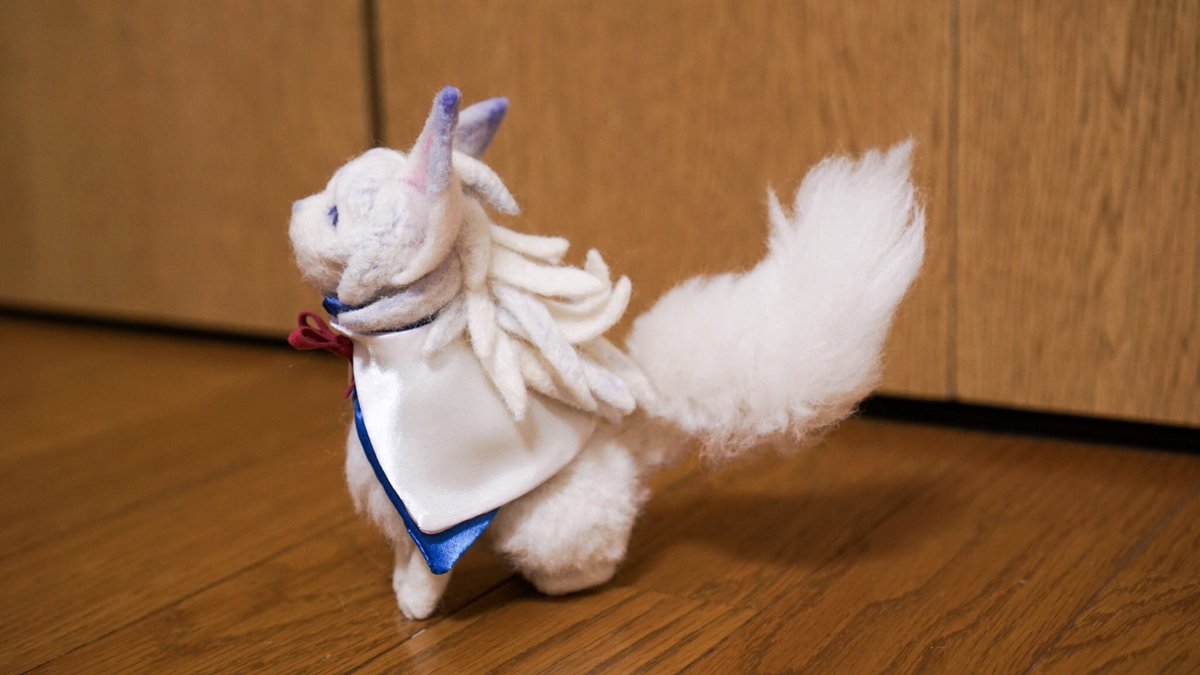 ntmiiii's tweet photo. 羊毛フェルトでフォウくん作った！かわいい！！やっとおわった！！！かわいい！！！！ #FGO手芸部 https://t.co/HWObHlbwD0
