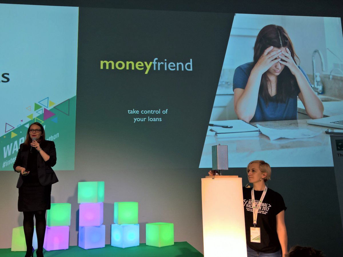 KamilBrzezinski's tweet photo. #moneyfriend creates Facebook bot to easy manage loans #internationalhackathon #warsaw https://t.co/YrpgaPUvaY