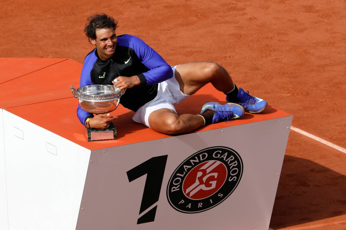 lequipe's tweet photo. Le palmarès de Rafael Nadal à Roland-Garros
🏆 2005
🏆 2006
🏆 2007
🏆 2008
🏆 2010
🏆 2011
🏆 2012
🏆 2013
🏆 2014
🏆 2017

https://t.co/1X1cLTBk0h https://t.co/6FedQholxz