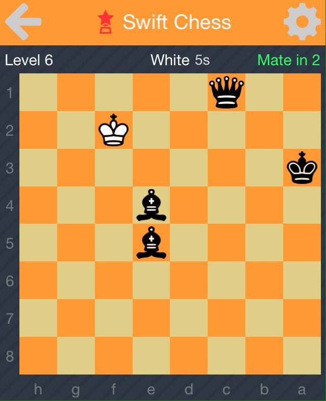 SwiftChess's tweet image. This lovely mate is the same if you swap the bishops with pawns. #CheckmateChallenge #chess #chesspuzzle
