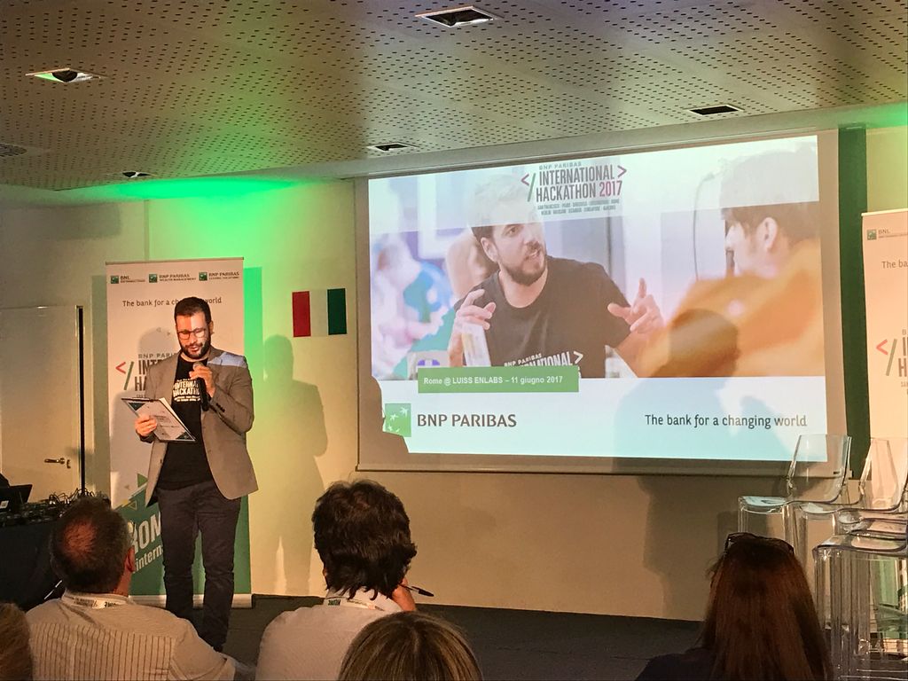 LUISSEnLabs's tweet photo. The Director of @Linkiesta @fcancellato is the moderator of the final ceremony of the @BNPParibas #internationalhackathon in #Rome https://t.co/tKTFTypsMs