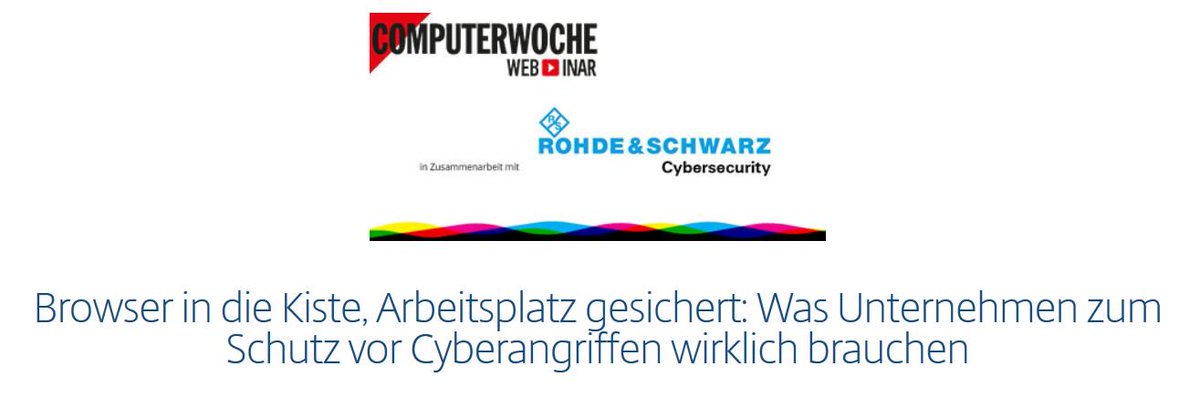 IT_Connection's tweet image. #CyberSecurity: Traditionelle Schutzsysteme reichen nicht aus! #Schadcode #Datenschutz Webcast 27.6. w.idg.de/2s9juFI