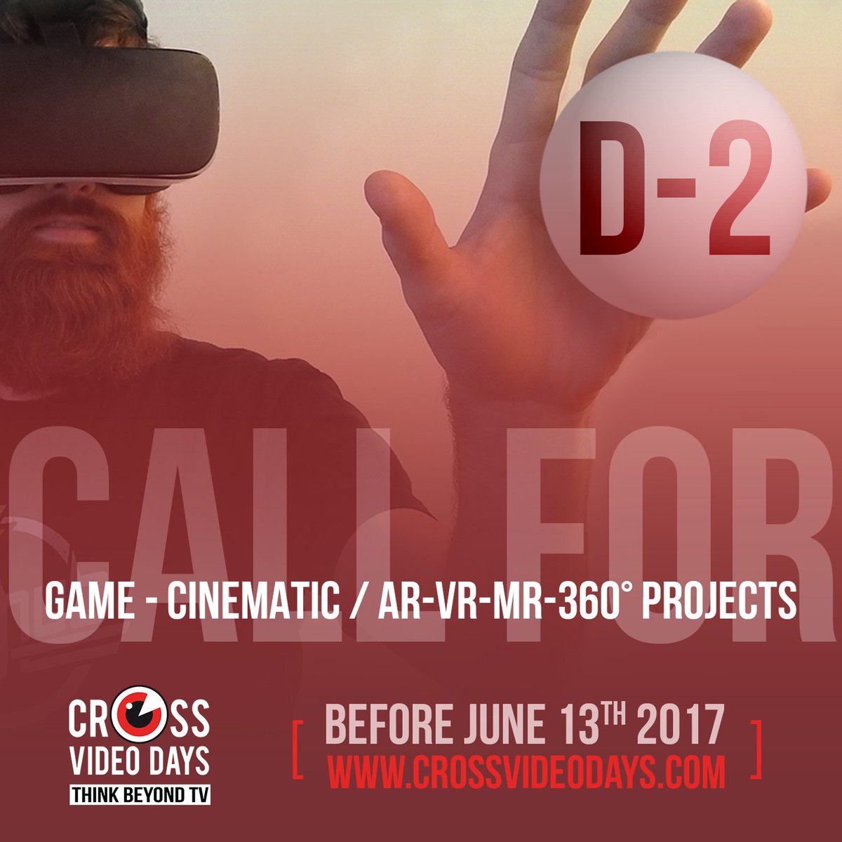 D-2 to SUBMIT #Transmedia #Multiplatform projects @Crossvideodays &amp; find int'l coproducers. #Call open till JUNE 13  goo.gl/pCeNM0
