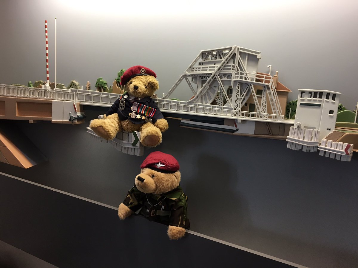 FredVCBear's tweet photo. Me with my mate @PegasusBear in Normandy! His name is Geoff and he was named in honour of legendary GPR pilot, Geoff Barkway. #DDay https://t.co/91LZV56IJY