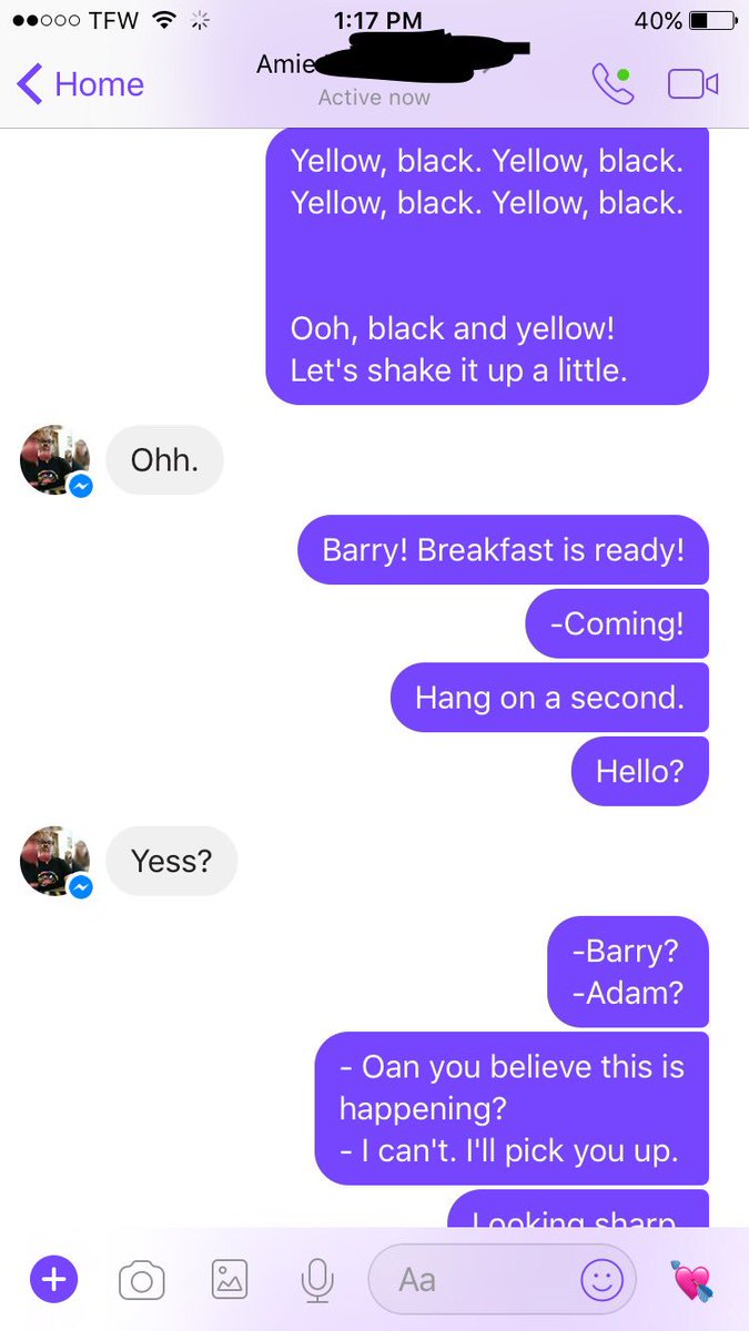 k__stewart11's tweet photo. Sooo.... I just casually decided to text the Bee Movie script to Amie &amp; well this was her response...😂🐝 #Bamboozled #BeeMovieScript https://t.co/S8vskzkVLM