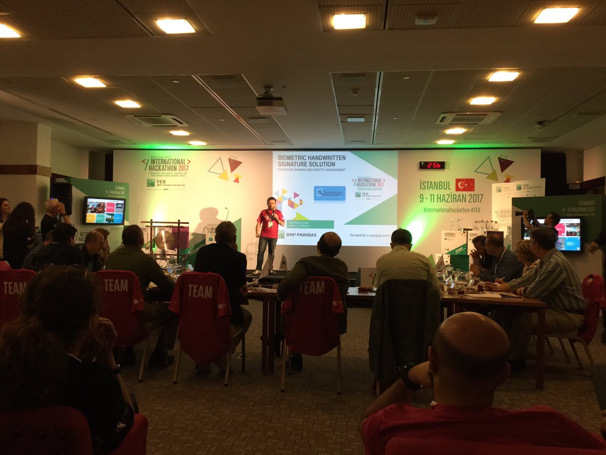 AlxMtllt's tweet photo. 10th startup #Techsign #InternationalHackathon #Istanbul - reduce #paper usage through #biometrics #DigitalTransformation #AI #Security https://t.co/p9stmaIryP