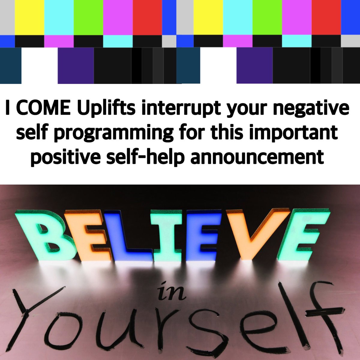 ICOMEBooks's tweet photo. #ICOMEUplifts #PositiveBoost self-service interruption
Do not go back to yo negative self programming. Change the channel or cut it off. https://t.co/vPdFx1tJeY