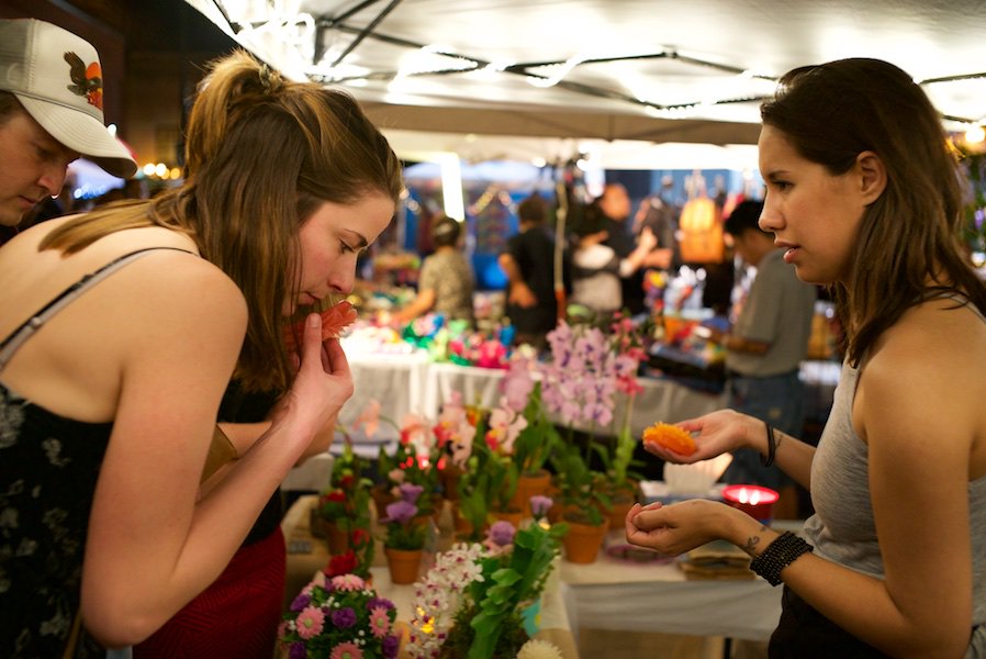 Touch it, smell it, eat it, buy it! Okay, buy it first before doing anything to it. The #NightMarket conitnues tonight at 5:00.
