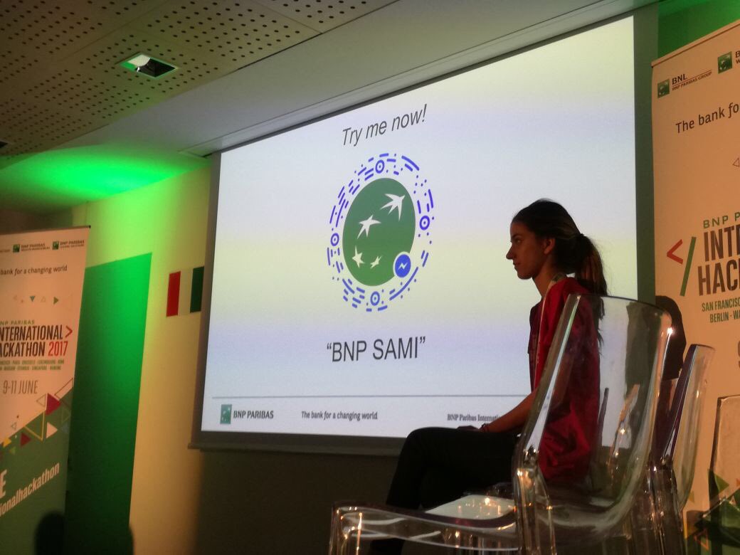 BNL_PR's tweet photo. 6 #startup si sfidano per BNL-BNP Paribas Private Banking
#Rome #internationalhackathon
SpidChain ChatbotStudios BankonVR Acme CCC GoSherpy https://t.co/dNdh1EN63k