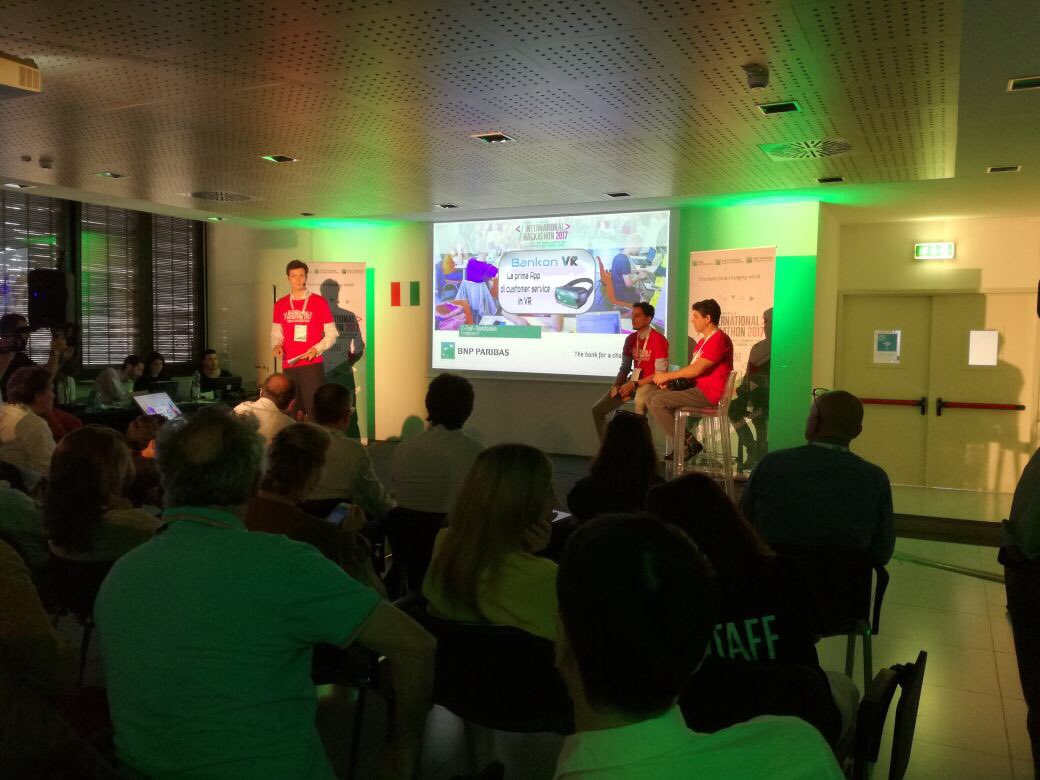 BNL_PR's tweet photo. 6 #startup si sfidano per BNL-BNP Paribas Private Banking
#Rome #internationalhackathon
SpidChain ChatbotStudios BankonVR Acme CCC GoSherpy https://t.co/dNdh1EN63k