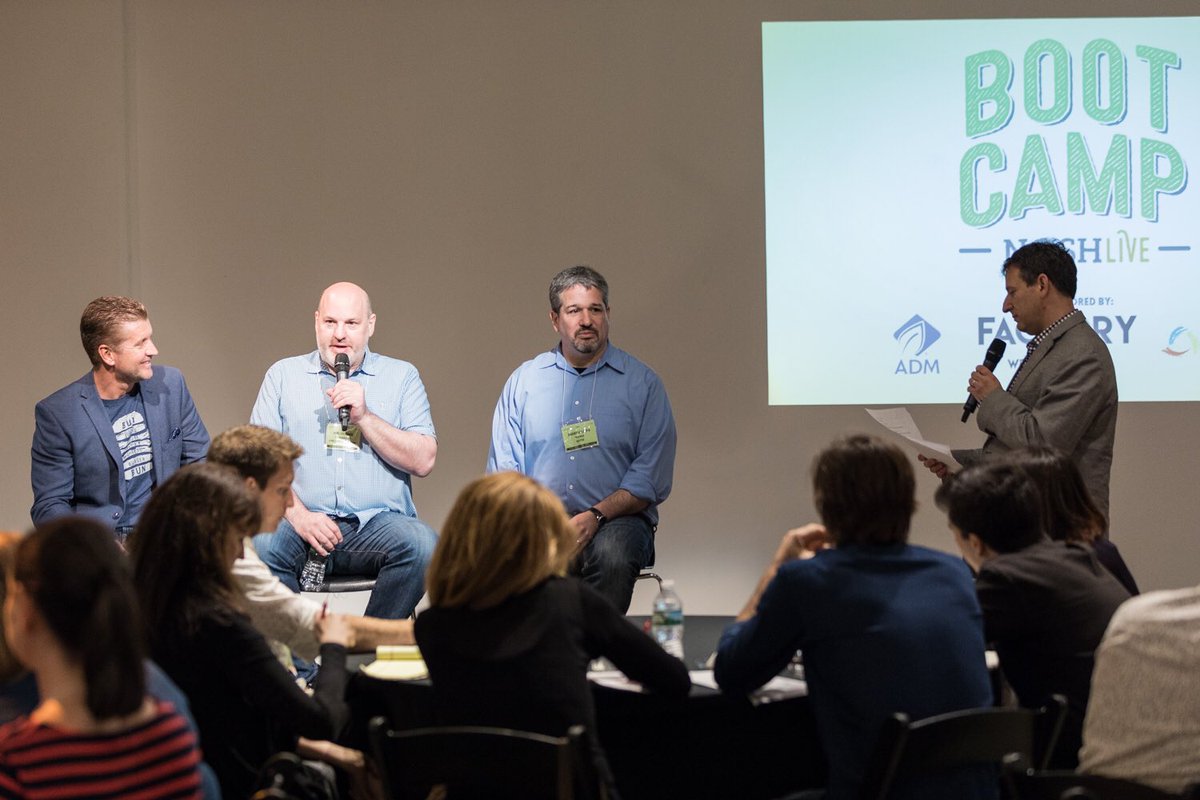 noshdotcom's tweet photo. Boot Camp at #noshlive Summer 2017 is underway with a panel featuring @EdibleVentures, @TheLyricGroup and Lancaster Fine Foods. #foodbiz https://t.co/jyeGbHJL4m