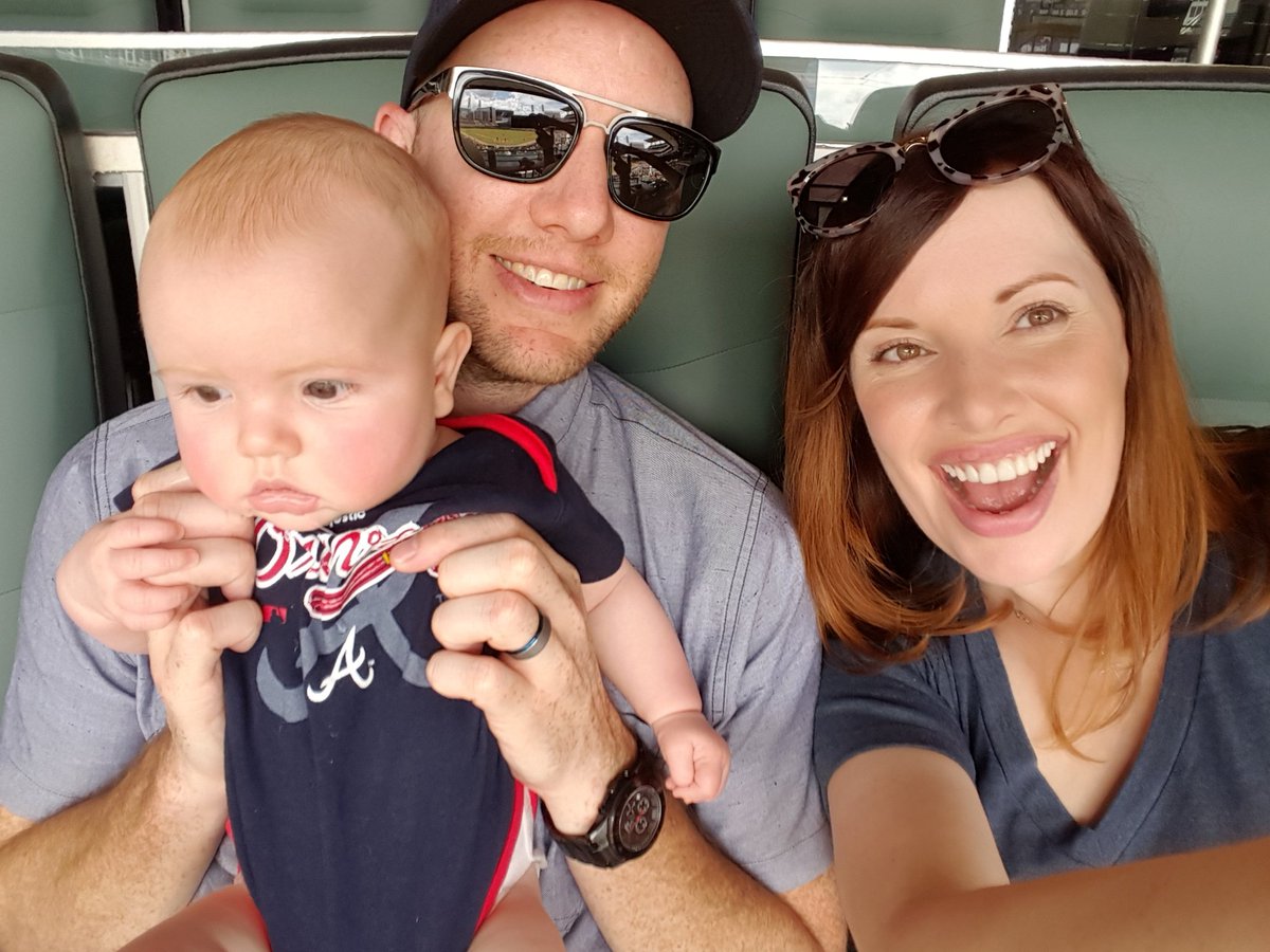 ChrisWalen's tweet photo. Baby Jack's first Braves game. @Braves https://t.co/rTlPbAagW3