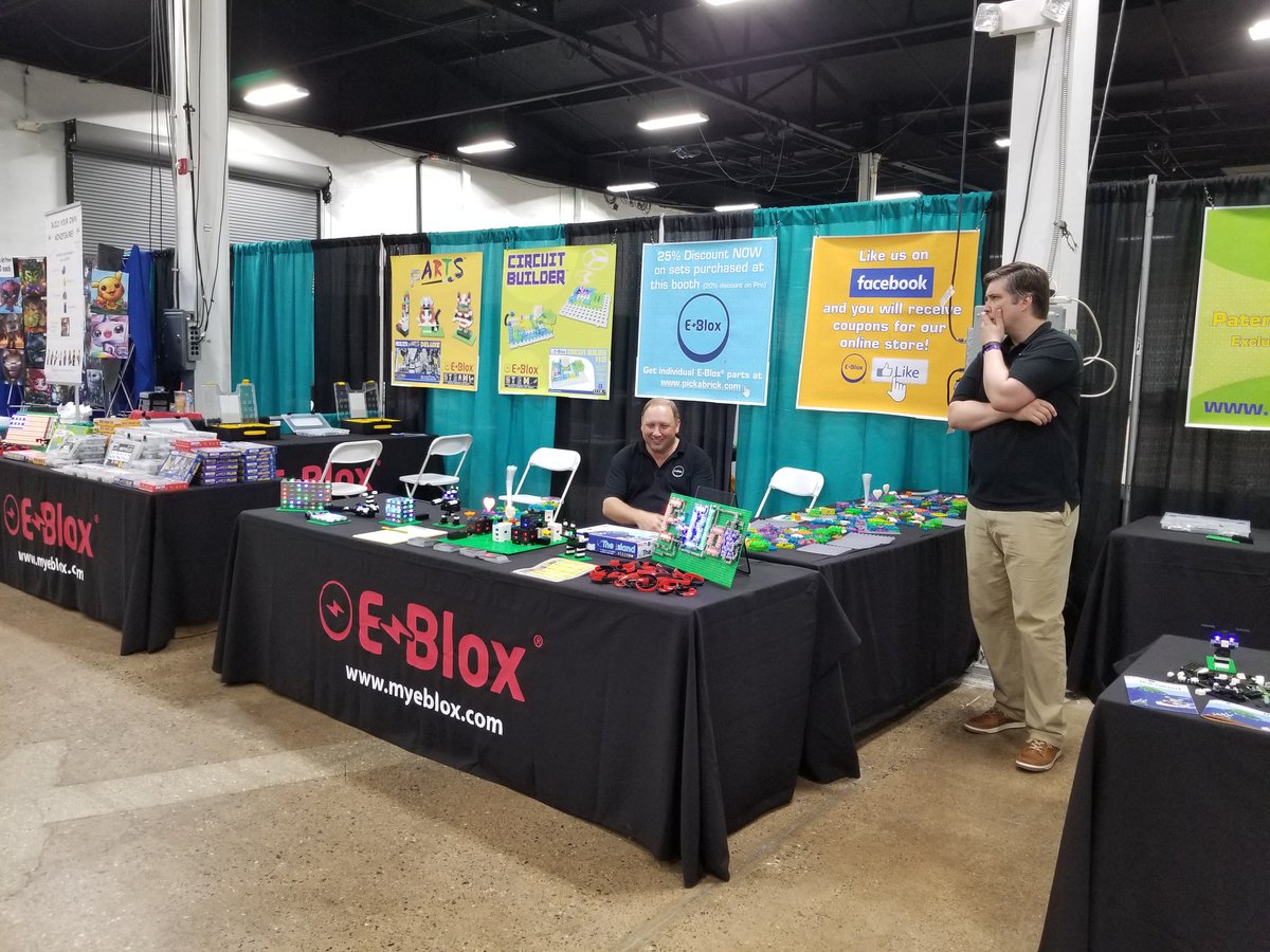 geekyteach's tweet photo. Can't wait to try out my new @myeblox from @InnovatorsFair. Build circuits with legos! #STEM #STEAM #makerspace https://t.co/jQX29wzG9G
