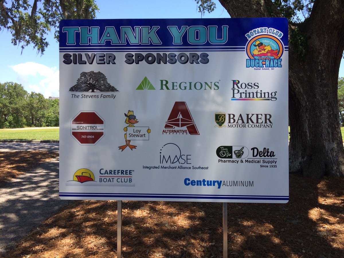 CHSDuckRace's tweet photo. Thank you to our Silver sponsors for the 2017 Duck race! #QuackyForCharleston https://t.co/3tHtrgnvjG