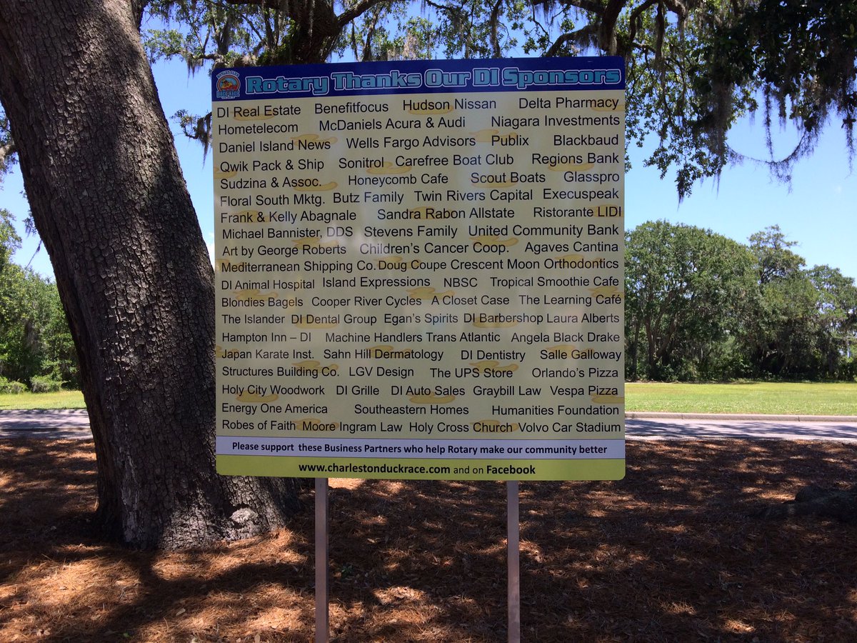 CHSDuckRace's tweet photo. And thanks to our gold, platinum, and Daniel Island sponsors too! #QuackyForCharleston https://t.co/tMZFclrfJa