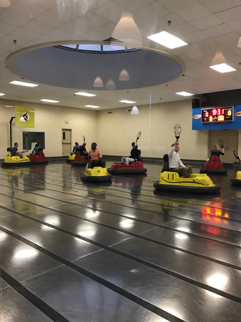 beingfrancake's tweet photo. Whirlyball is harder than it looks, folks. You can definitely tell we're a competitive bunch #NAAC17 #networking https://t.co/Qv1ub383LG