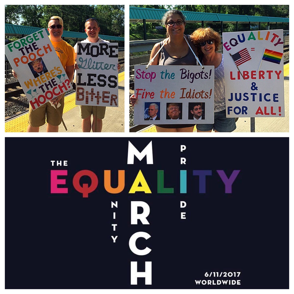 BSpoonerisms's tweet photo. Overall, amazing day! #WeHaveMoreWorkToDo #EqualityMarch #Pride2017 #DC #BuzzFeed #LGBTQ #EqualRights https://t.co/Qf4rrJAaVF