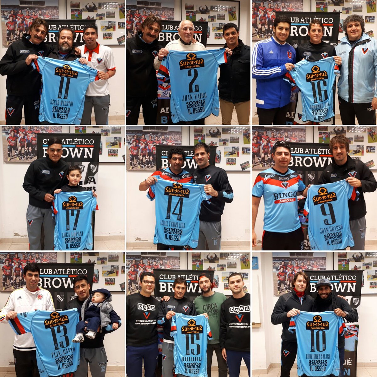 CABrown_Oficial's tweet photo. #SomosAdrogue 🔵⚫🔴 Los hinchas recibieron la camiseta copera🏆de manos de los jugadores. https://t.co/Rly8k5ybgo