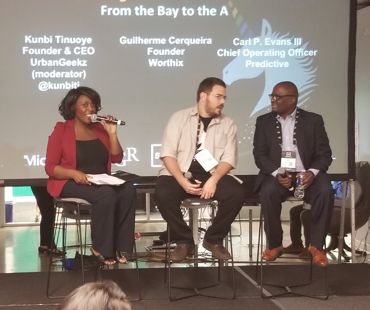 UrbanGkz's tweet photo. #AboutLastNight our #CEO @Kunbiti moderating a panel at the #500Startups #UNITYATL Summit in #ATL #500Diversity #DiversityinTech #ALTStartup https://t.co/trsJMHoknB