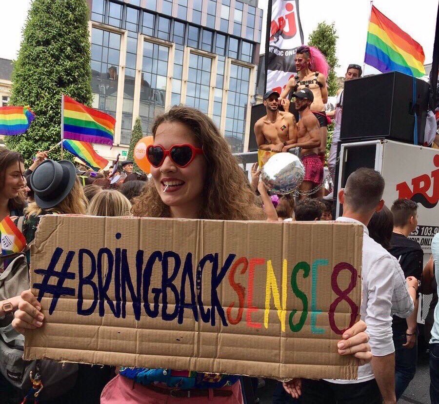 ludelacity's tweet photo. Pride March in Roma. #BringBackSense8 @netflix @reedhastings https://t.co/M683xFEV60
