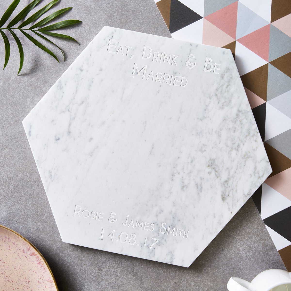 Wedding coming up? Our Personalised Wedding Marble Serving Platters are a big hit!